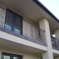 Black Outdoor Wrought Iron Balustrade