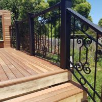 Black Outdoor Wrought Iron Balustrade