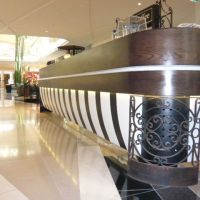 Black Indoor Wrought Iron Shop Counter