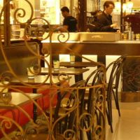 Black Indoor Wrought Iron Shop Counter